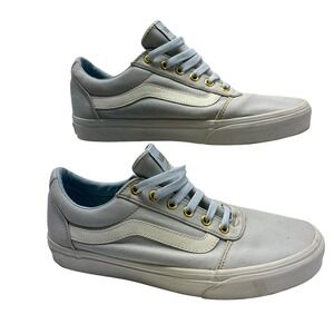 Vans Old Skool Light Blue Canvas Gold Eyelets Sneakers Womens 9 500714 Skater